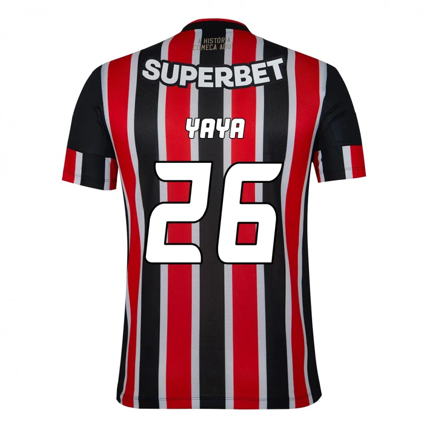 Danxen Herren Yaya #26 Schwarz Rot Auswärtstrikot Trikot 2025/26 T-Shirt