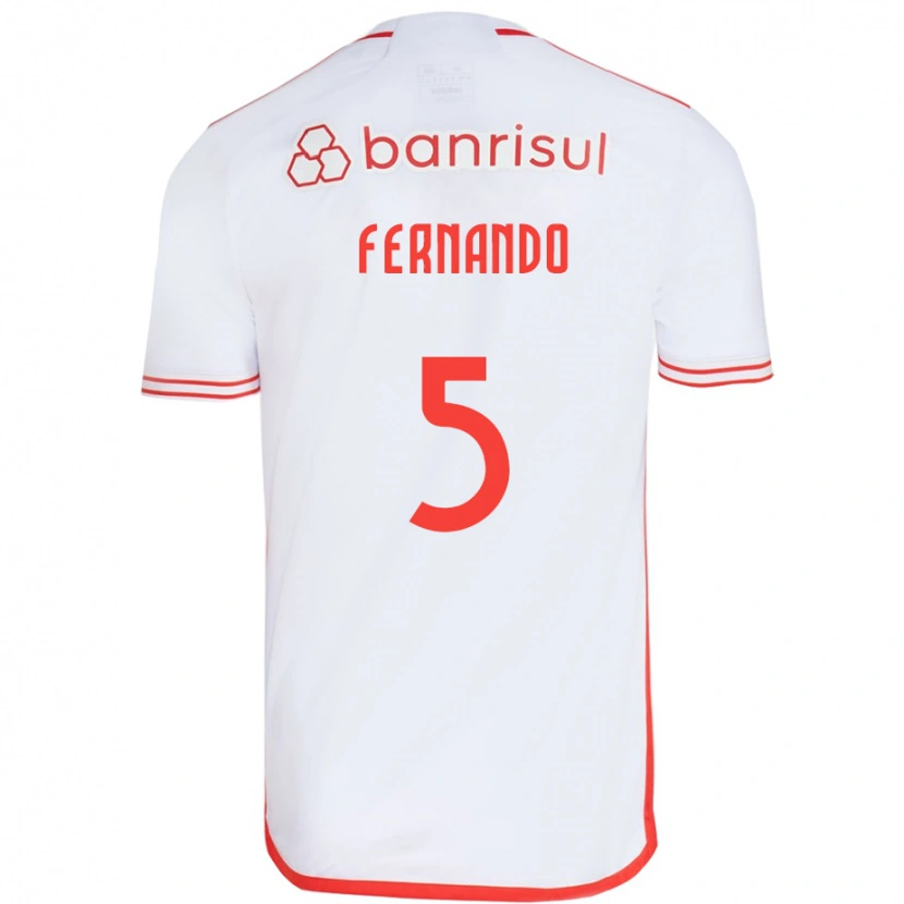 Danxen Herren Fernando #5 Weiß Rot Auswärtstrikot Trikot 2025/26 T-Shirt