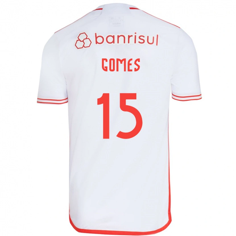 Danxen Herren Bruno Gomes #15 Weiß Rot Auswärtstrikot Trikot 2025/26 T-Shirt