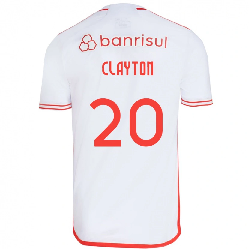 Danxen Herren Clayton #20 Weiß Rot Auswärtstrikot Trikot 2025/26 T-Shirt