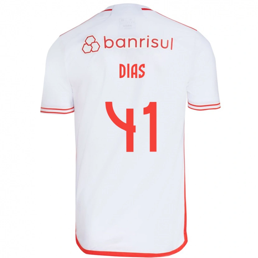 Danxen Herren Matheus Dias #41 Weiß Rot Auswärtstrikot Trikot 2025/26 T-Shirt