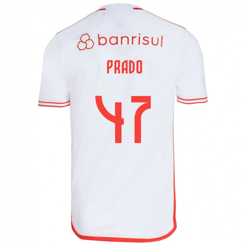 Danxen Herren Gustavo Prado #47 Weiß Rot Auswärtstrikot Trikot 2025/26 T-Shirt