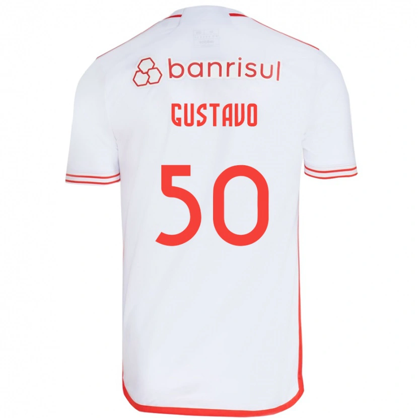 Danxen Herren Gustavo #50 Weiß Rot Auswärtstrikot Trikot 2025/26 T-Shirt