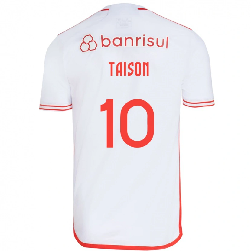 Danxen Herren Taison #10 Weiß Rot Auswärtstrikot Trikot 2025/26 T-Shirt