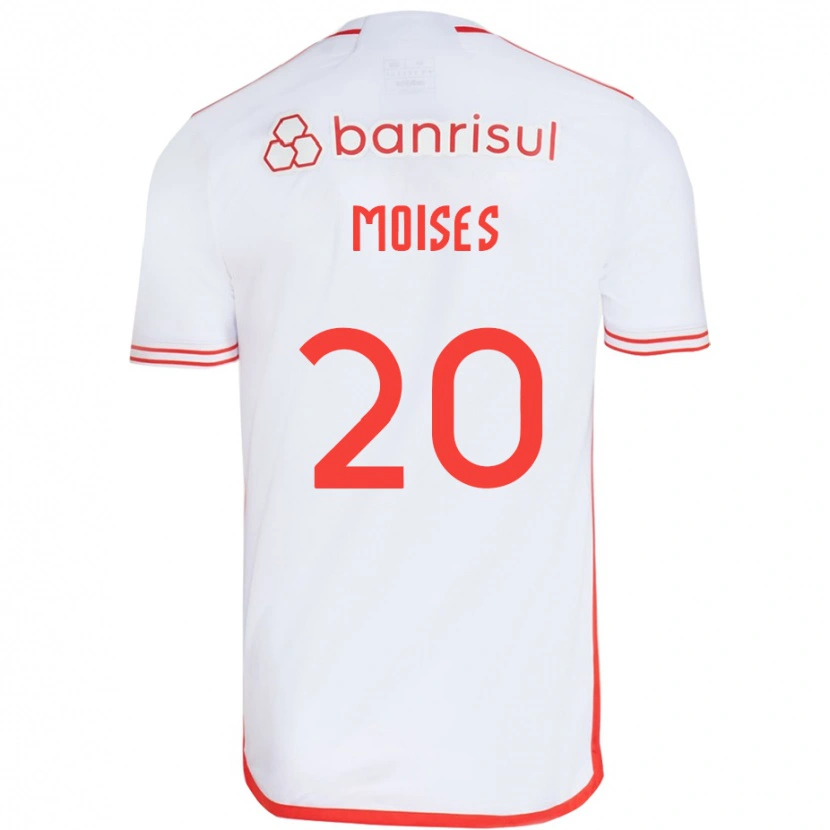Danxen Herren Moises #20 Weiß Rot Auswärtstrikot Trikot 2025/26 T-Shirt