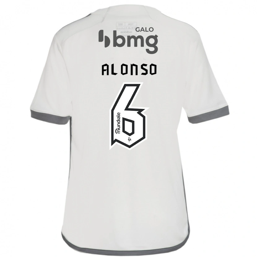 Danxen Herren Júnior Alonso #6 Off-White Auswärtstrikot Trikot 2025/26 T-Shirt