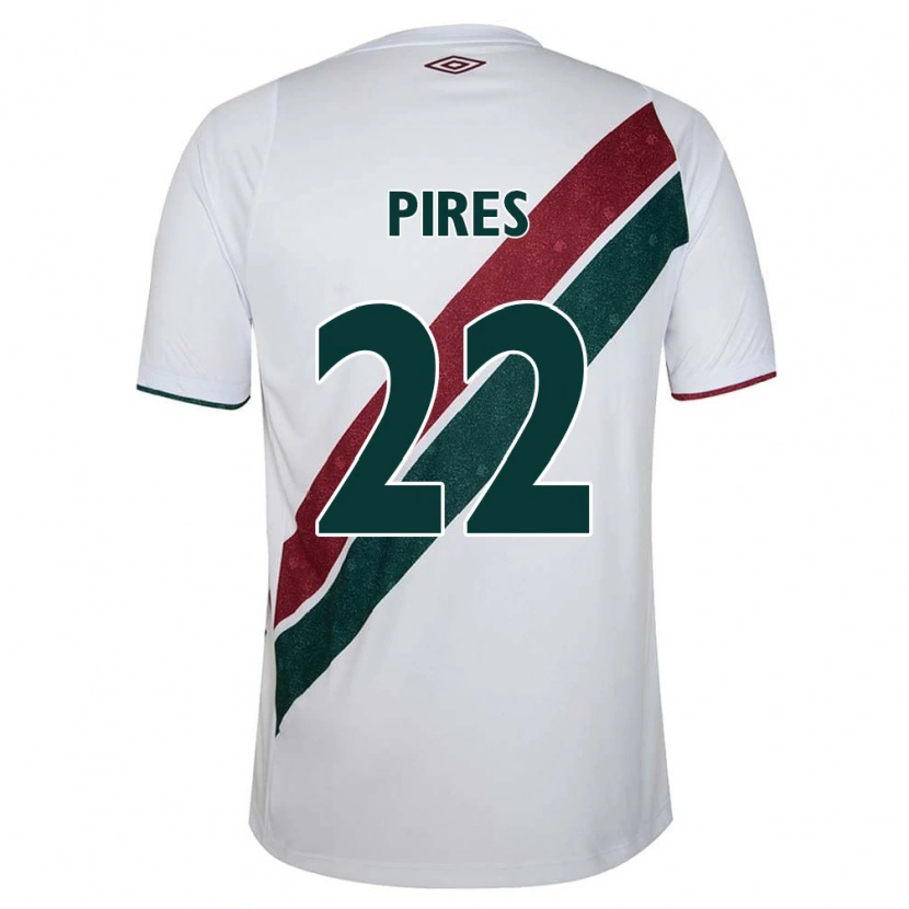 Danxen Herren Gabriel Pires #22 Weiß Grün Kastanienbraun Auswärtstrikot Trikot 2025/26 T-Shirt