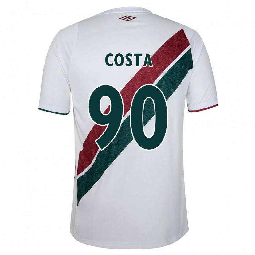 Danxen Herren Douglas Costa #90 Weiß Grün Kastanienbraun Auswärtstrikot Trikot 2025/26 T-Shirt