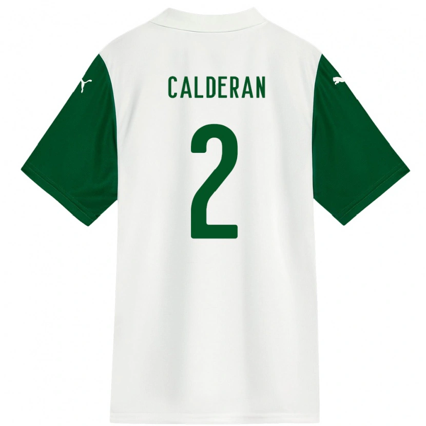 Danxen Herren Bruna Calderan #2 Weiß Grün Auswärtstrikot Trikot 2025/26 T-Shirt