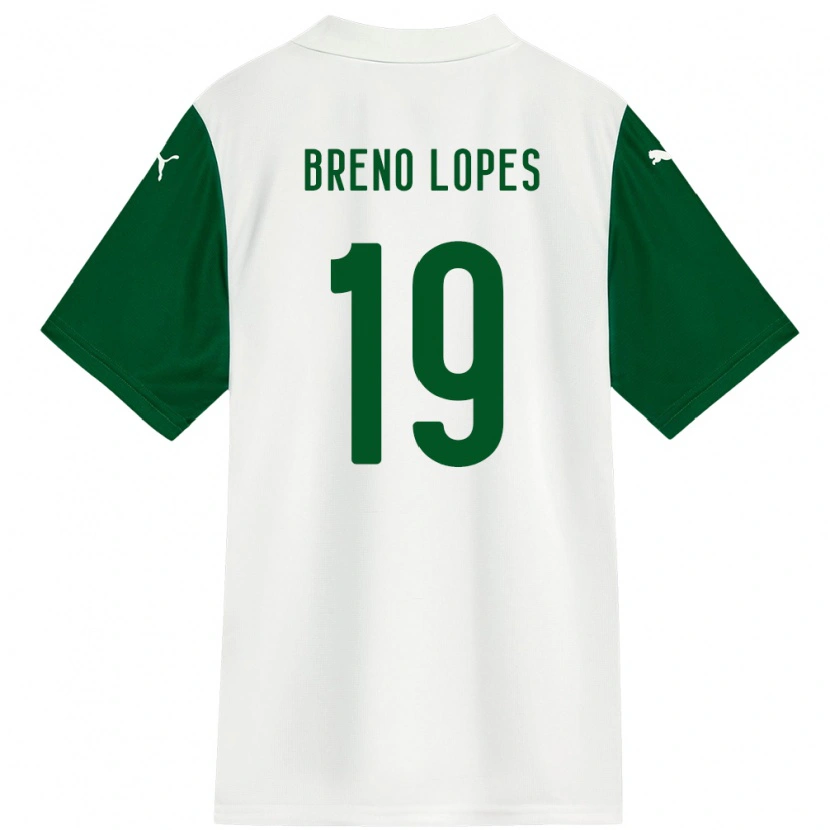 Danxen Herren Breno Lopes #19 Weiß Grün Auswärtstrikot Trikot 2025/26 T-Shirt
