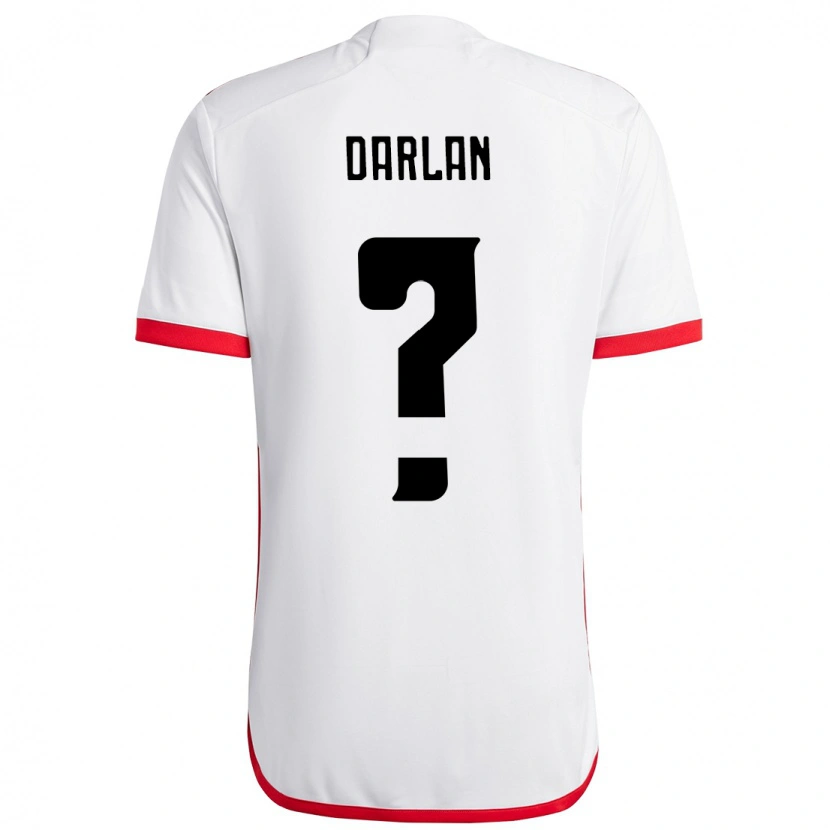 Danxen Herren Darlan Batista #0 Weiß Rot Auswärtstrikot Trikot 2025/26 T-Shirt