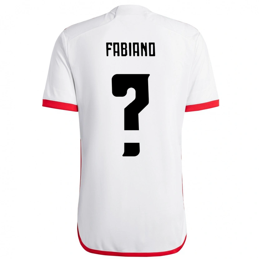 Danxen Herren Fabiano #0 Weiß Rot Auswärtstrikot Trikot 2025/26 T-Shirt