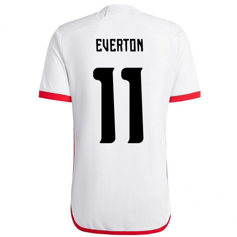 Danxen Herren Everton #11 Weiß Rot Auswärtstrikot Trikot 2025/26 T-Shirt