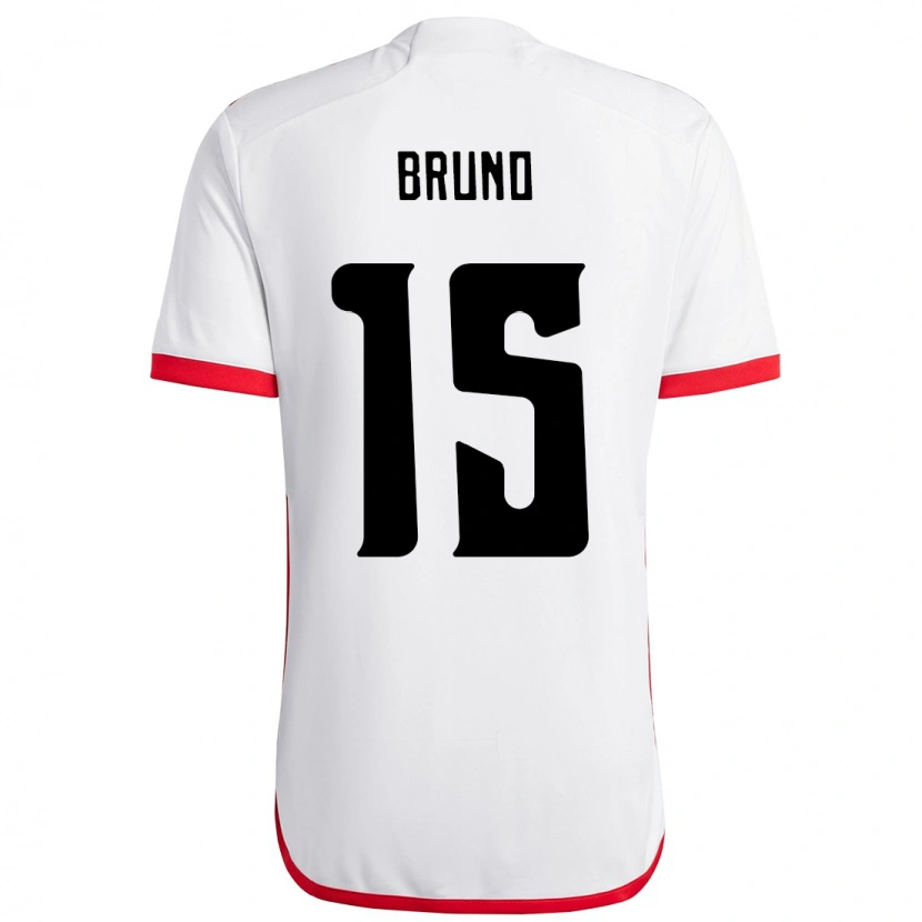 Danxen Herren Fabrício Bruno #15 Weiß Rot Auswärtstrikot Trikot 2025/26 T-Shirt