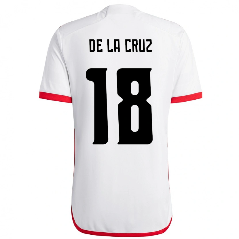 Danxen Herren Nicolás De La Cruz #18 Weiß Rot Auswärtstrikot Trikot 2025/26 T-Shirt