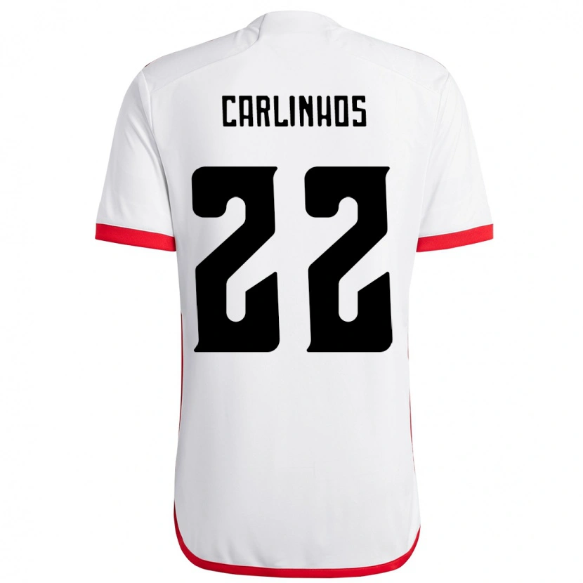 Danxen Herren Carlinhos #22 Weiß Rot Auswärtstrikot Trikot 2025/26 T-Shirt