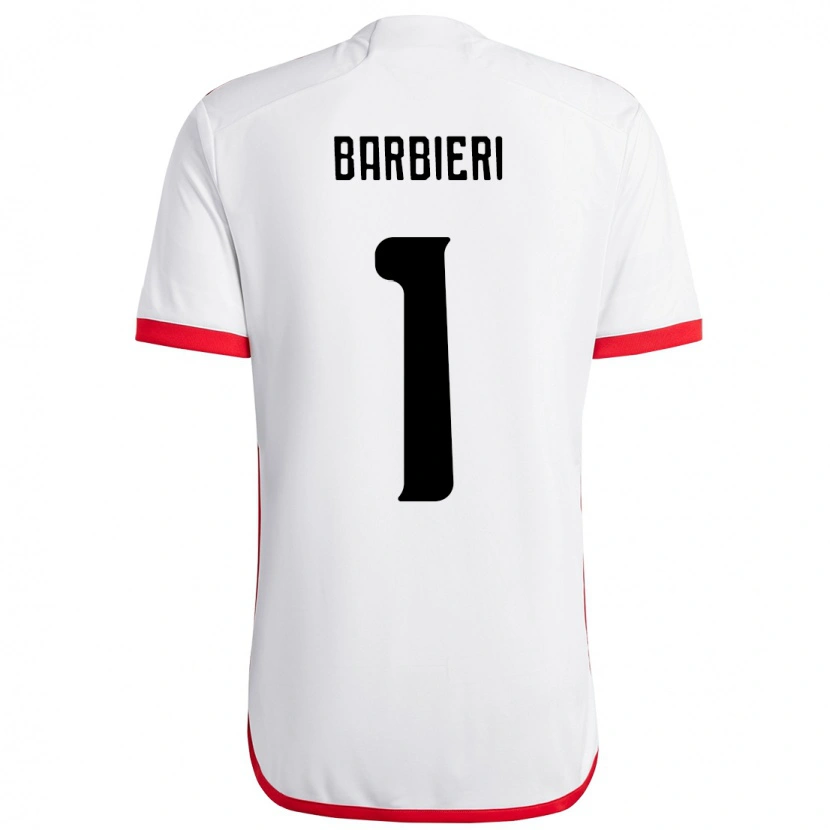 Danxen Herren Gabi Barbieri #1 Weiß Rot Auswärtstrikot Trikot 2025/26 T-Shirt