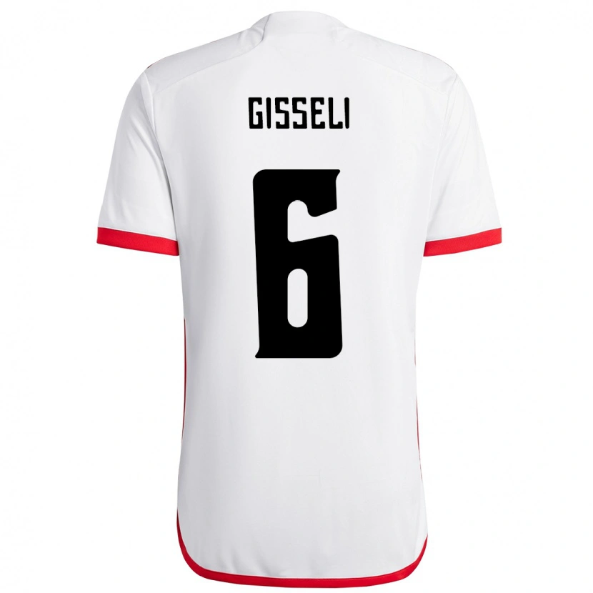 Danxen Herren Gisseli #6 Weiß Rot Auswärtstrikot Trikot 2025/26 T-Shirt