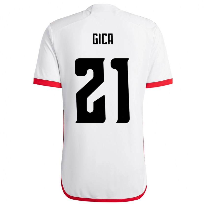Danxen Herren Gica #21 Weiß Rot Auswärtstrikot Trikot 2025/26 T-Shirt