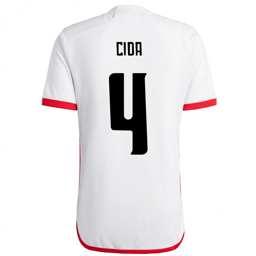 Danxen Herren Cida #4 Weiß Rot Auswärtstrikot Trikot 2025/26 T-Shirt