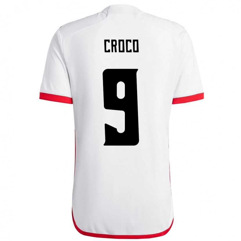 Danxen Herren Gabi Croco #9 Weiß Rot Auswärtstrikot Trikot 2025/26 T-Shirt