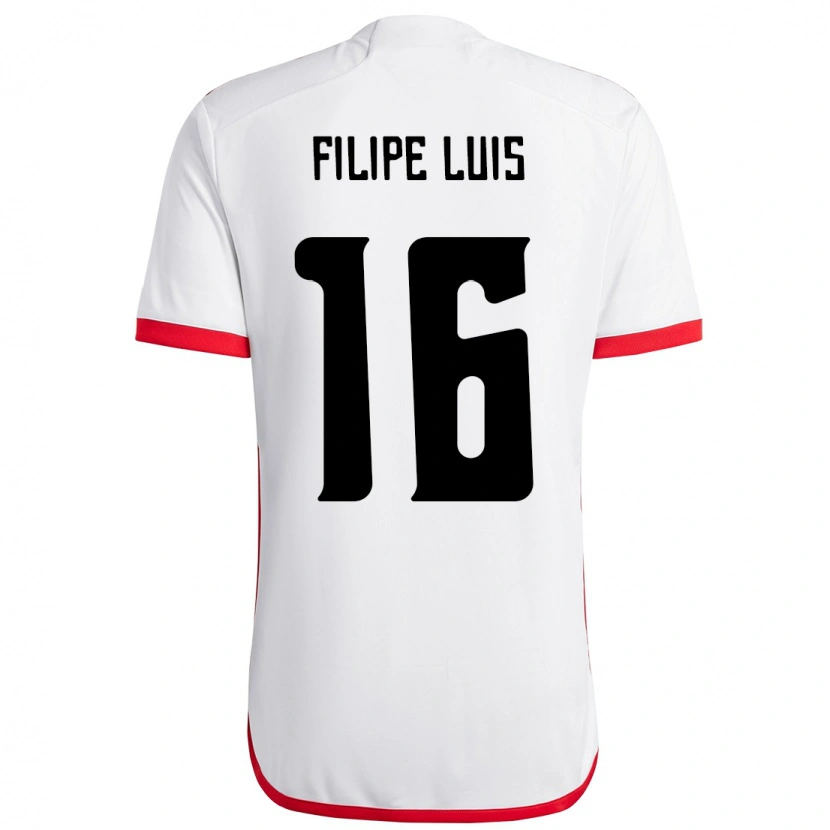 Danxen Herren Filipe Luis #16 Weiß Rot Auswärtstrikot Trikot 2025/26 T-Shirt