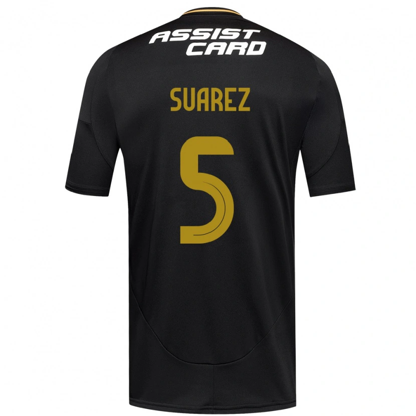 Danxen Herren Nicolás Suarez #5 Schwarz Weiß Auswärtstrikot Trikot 2025/26 T-Shirt