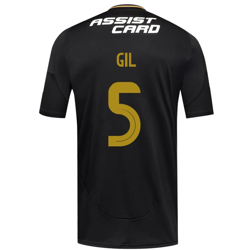 Danxen Herren Leonardo Gil #5 Schwarz Weiß Auswärtstrikot Trikot 2025/26 T-Shirt