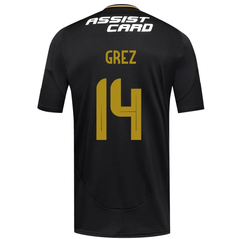 Danxen Herren Javiera Grez #14 Schwarz Weiß Auswärtstrikot Trikot 2025/26 T-Shirt