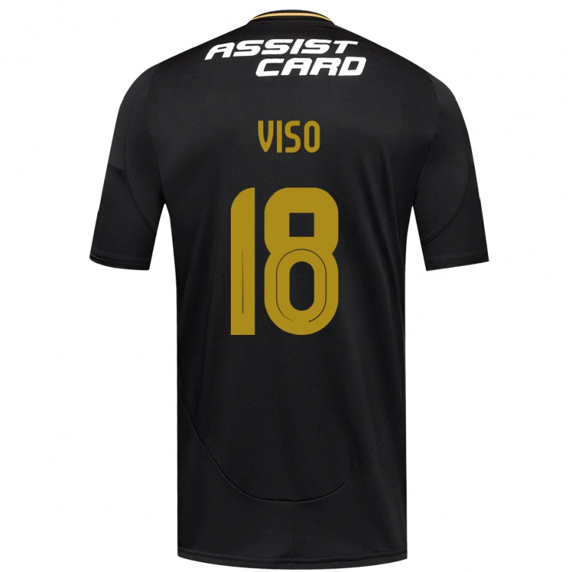 Danxen Herren Ysaura Viso #18 Schwarz Weiß Auswärtstrikot Trikot 2025/26 T-Shirt