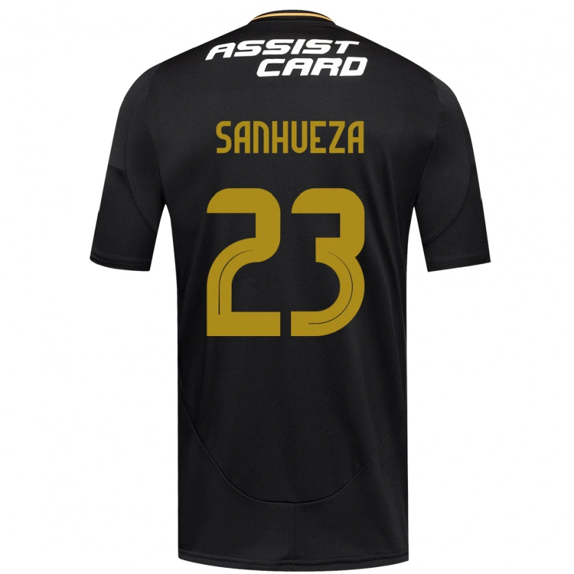 Danxen Herren Nicol Sanhueza #23 Schwarz Weiß Auswärtstrikot Trikot 2025/26 T-Shirt