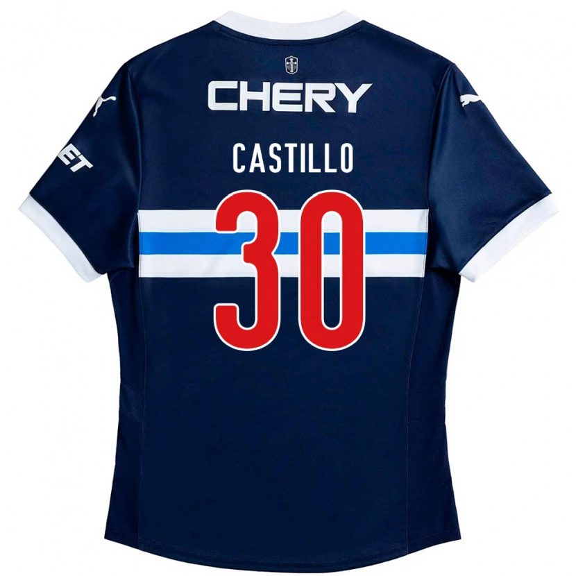 Danxen Herren Nicolas Castillo #30 Königsblau Weiß Auswärtstrikot Trikot 2025/26 T-Shirt