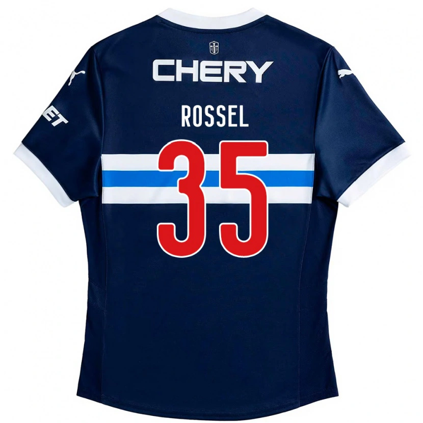 Danxen Herren Juan Francisco Rossel #35 Königsblau Weiß Auswärtstrikot Trikot 2025/26 T-Shirt