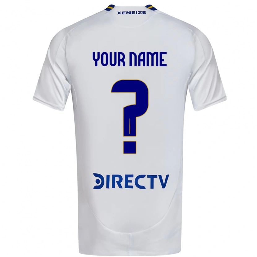 Danxen Herren Ihren Namen #0 Weiß Blau Auswärtstrikot Trikot 2025/26 T-Shirt
