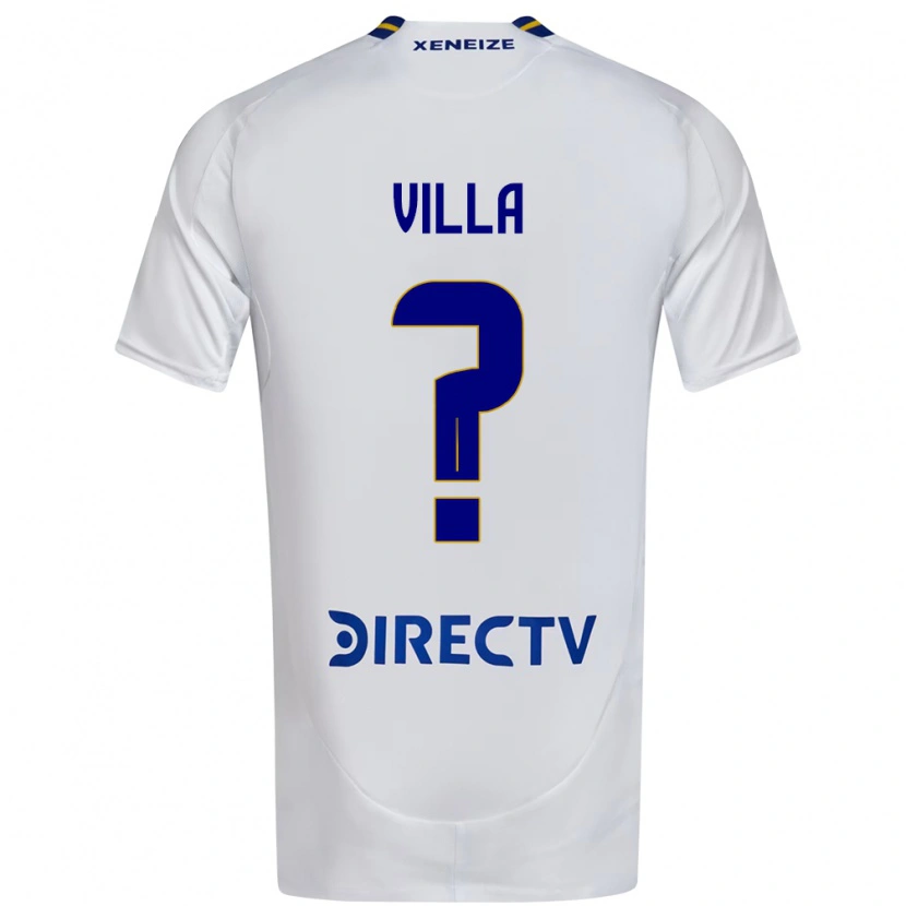 Danxen Herren Sebastian Villa #0 Weiß Blau Auswärtstrikot Trikot 2025/26 T-Shirt