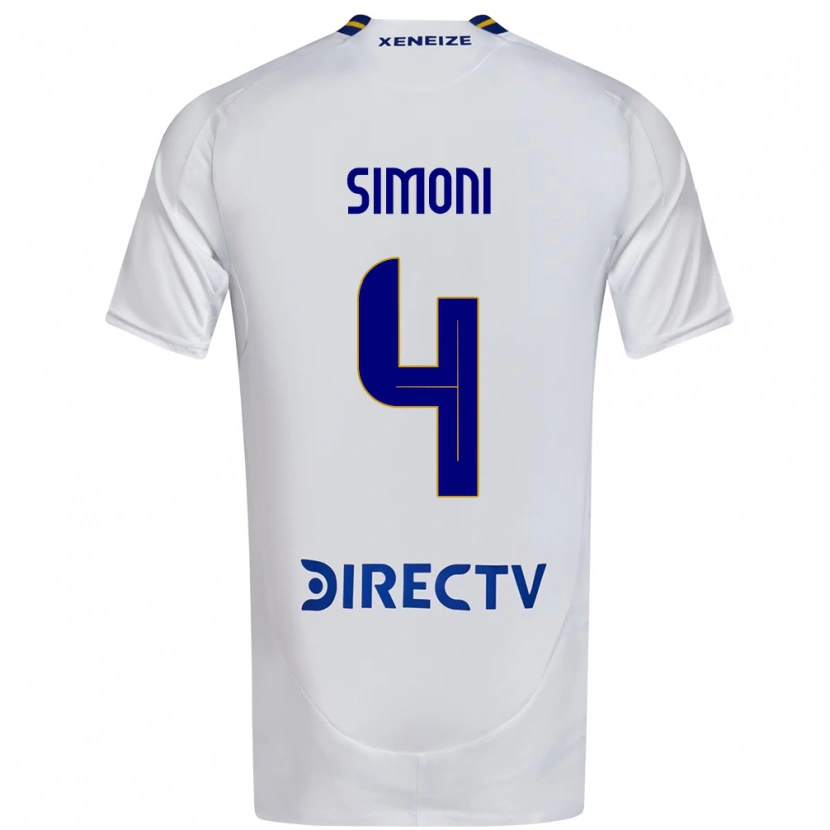 Danxen Herren Tiago Simoni #4 Weiß Blau Auswärtstrikot Trikot 2025/26 T-Shirt