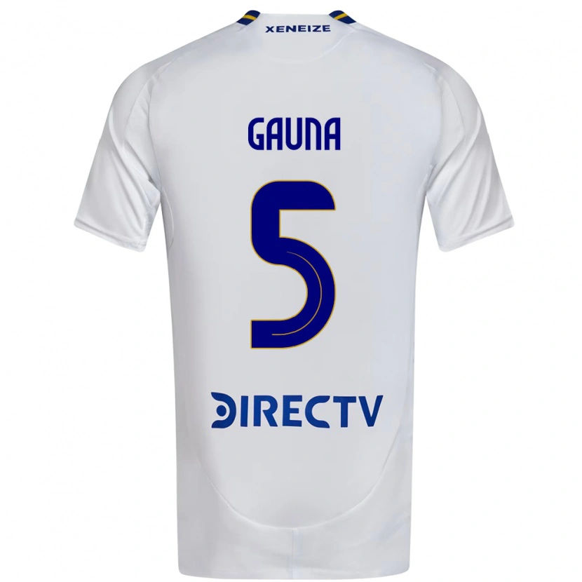 Danxen Herren Santiago Gauna #5 Weiß Blau Auswärtstrikot Trikot 2025/26 T-Shirt