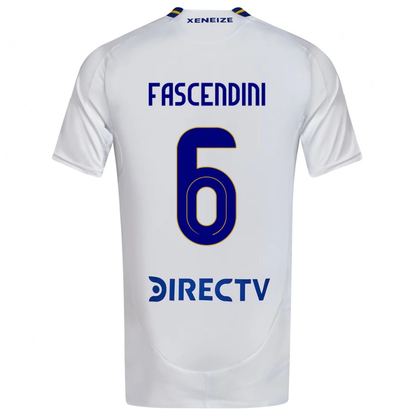 Danxen Herren Valentin Fascendini #6 Weiß Blau Auswärtstrikot Trikot 2025/26 T-Shirt