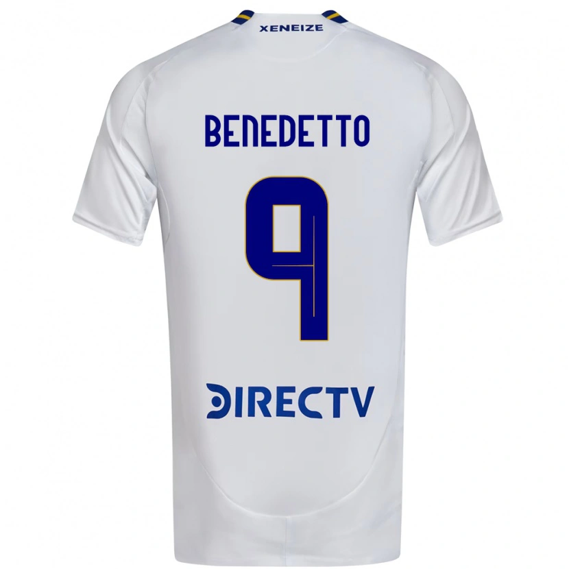 Danxen Herren Dario Benedetto #9 Weiß Blau Auswärtstrikot Trikot 2025/26 T-Shirt