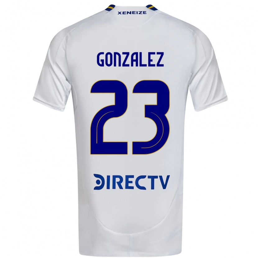 Danxen Herren Diego Gonzalez #23 Weiß Blau Auswärtstrikot Trikot 2025/26 T-Shirt