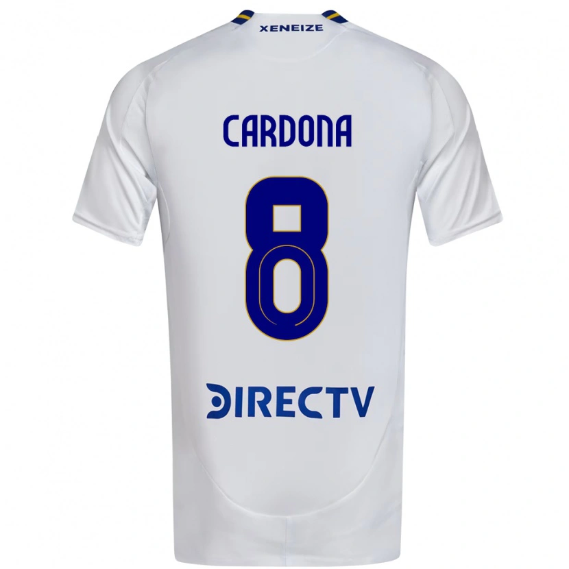Danxen Herren Edwin Cardona #8 Weiß Blau Auswärtstrikot Trikot 2025/26 T-Shirt