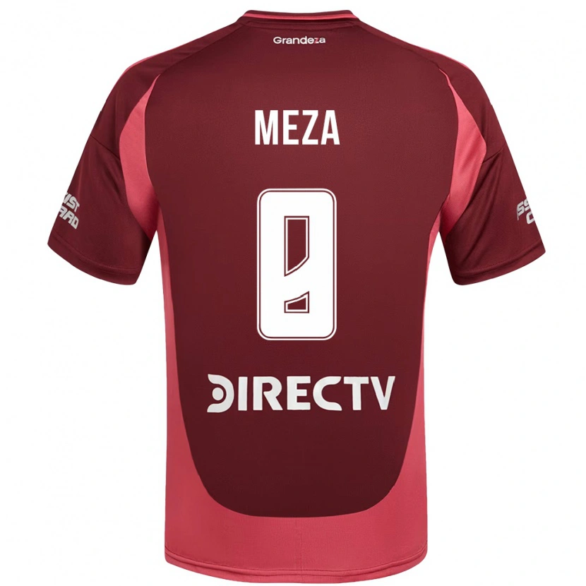 Danxen Herren Maximiliano Meza #8 Burgunder Magenta Auswärtstrikot Trikot 2025/26 T-Shirt