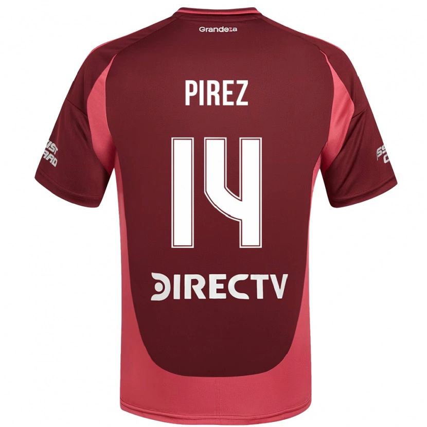 Danxen Herren Leandro González Pírez #14 Burgunder Magenta Auswärtstrikot Trikot 2025/26 T-Shirt