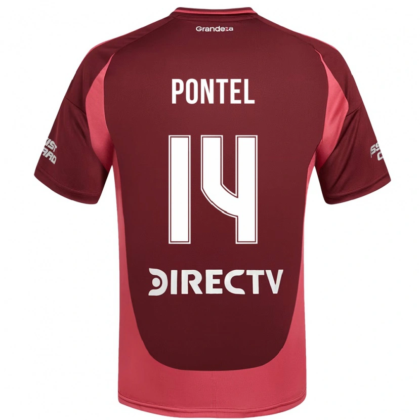 Danxen Herren Daniela Pontel #14 Burgunder Magenta Auswärtstrikot Trikot 2025/26 T-Shirt