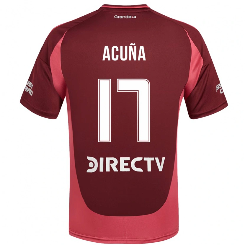 Danxen Herren Ayelén Acuña #17 Burgunder Magenta Auswärtstrikot Trikot 2025/26 T-Shirt