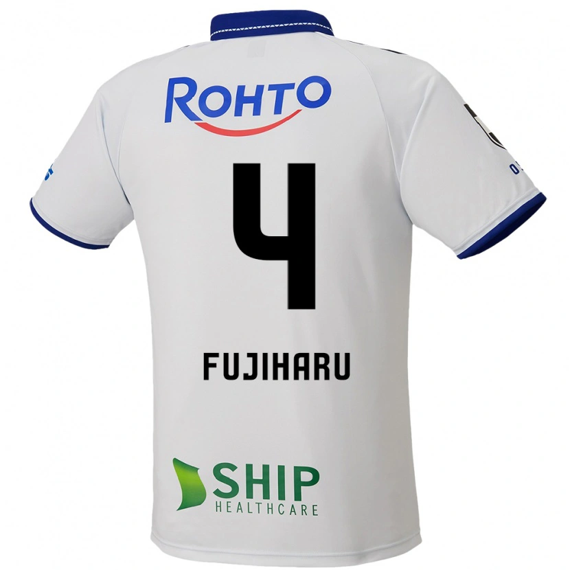 Danxen Herren Hiroki Fujiharu #4 Weiß Blau Schwarz Auswärtstrikot Trikot 2025/26 T-Shirt