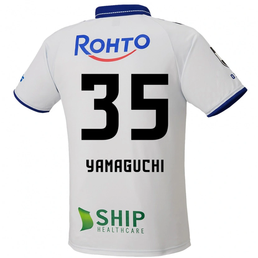 Danxen Herren Tatsuya Yamaguchi #35 Weiß Blau Schwarz Auswärtstrikot Trikot 2025/26 T-Shirt