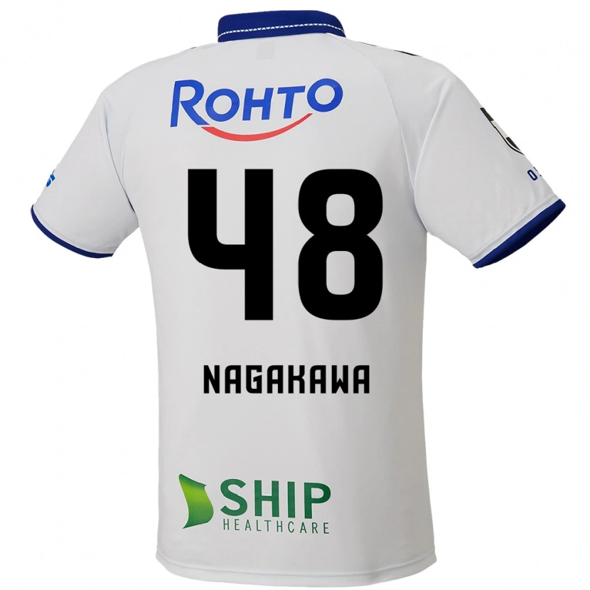Danxen Herren Kanta Nagakawa #48 Weiß Blau Schwarz Auswärtstrikot Trikot 2025/26 T-Shirt