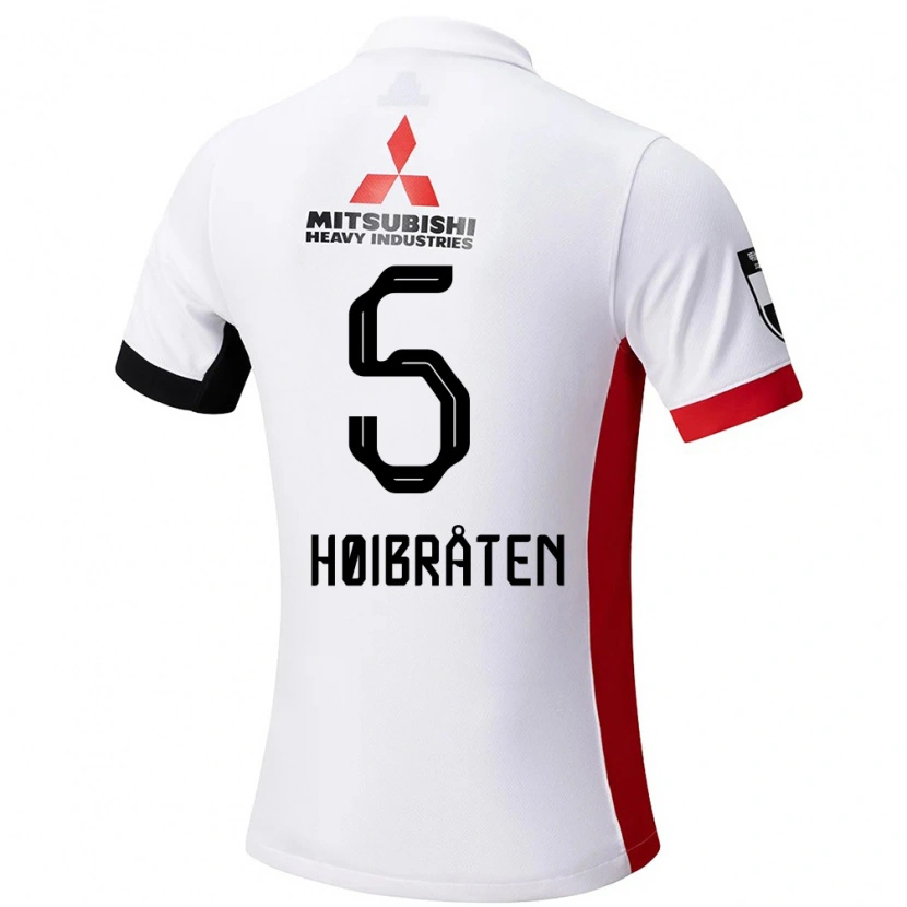 Danxen Herren Marius Høibråten #5 Weiß Schwarz Auswärtstrikot Trikot 2025/26 T-Shirt