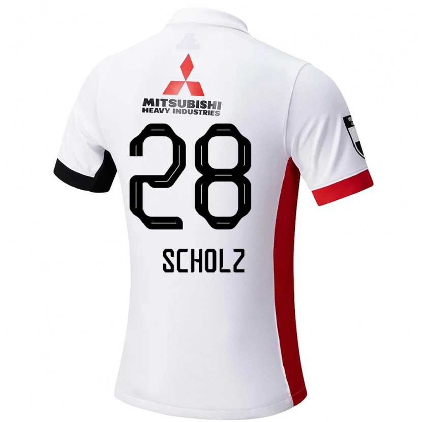 Danxen Herren Alexander Scholz #28 Weiß Schwarz Auswärtstrikot Trikot 2025/26 T-Shirt